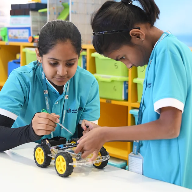 Students exploring the Science Park at NHIS