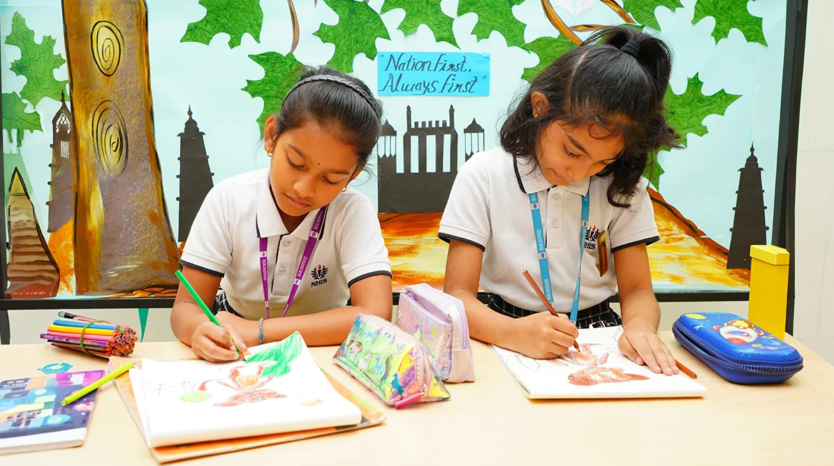 Hands-on primary lesson at NHIS Bangalore