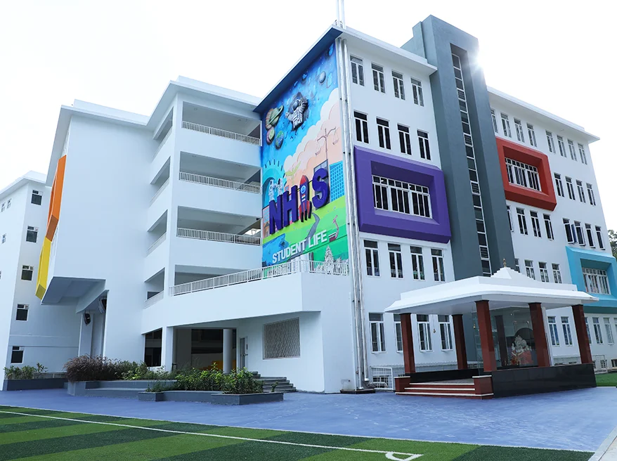 The New Horizon International School campus building
