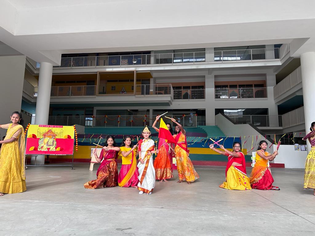 Students of NHIS Bengaluru performing during karnataka rajyotsava